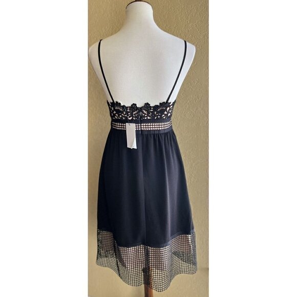 Theory Womens Black Melaena Blush Contrast Crochet Lace Dress Multi sizes $455 - Picture 2 of 12